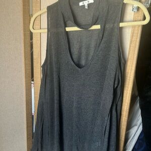 Three Dots black cold shoulder Top large